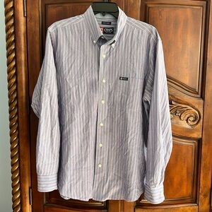 Chaps long sleeve button down shirt- size L